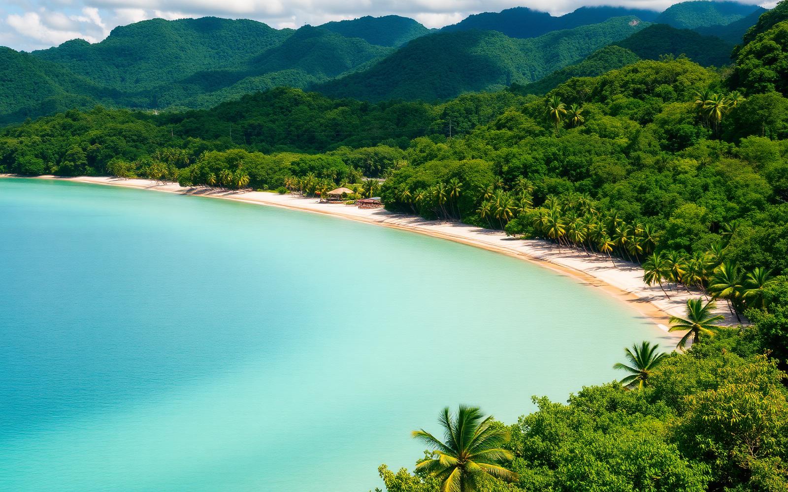Turquoise Caribbean coastline near Tela
